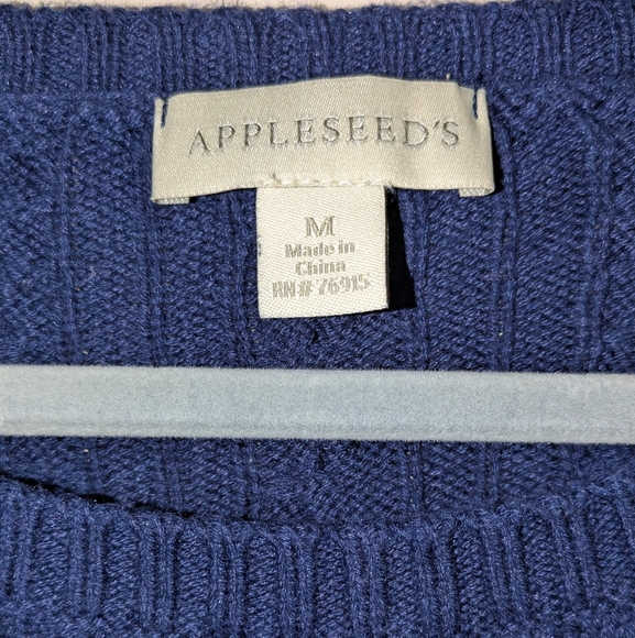 ❤️SALE❤️ Appleseed's Men's Blue Sweater - Picture 3 of 5